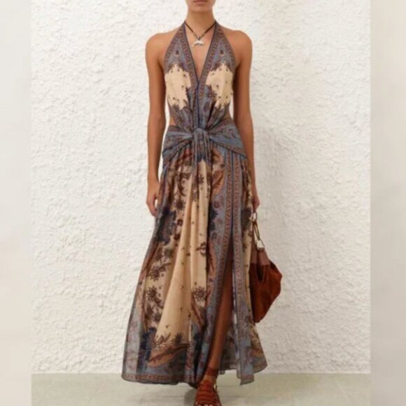 Zimmermann Dresses & Skirts - NWOT!Zimmermann Ascension Plunge Halter Maxi